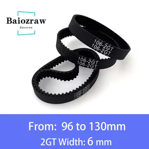 3D Printer Parts GT2 6mm Closed Loop Rubber Timing Belt 96 98 100 102 104 106 108 110 112 114 116 11