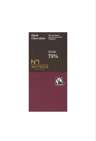 ⭐️減至$12 ---> WAITROSE 75% 馬達加斯加黑朱古力 Dark Chocolate 100g