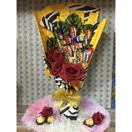 bouquet bunga & coklat