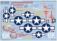 KW172105 1/72 US Army B-25J Mitchell Heavenly Body VESTAL VIRGIN (Decal)