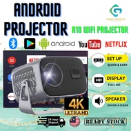 2024 Latest A10 Android 11 LED Projector Smart 5G Dual WiFi Projector 4K Home Mobile Notebook Mirror