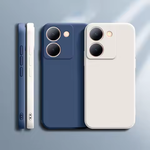 Pure Candy Phone Cover for VIVO Y36 Y27 Y78 4G 5G Luxury Shockproof Original Liquid Silicone Interna