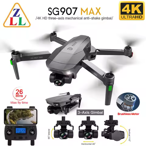 SG907 MAX GPS Professional Drone with 5G WiFi EIS 4K Camera Three-Axis Gimbal Brushless RC Quadcopte