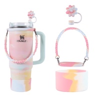 Stanley Water Cup Lanyard Flower Straw Cover Stanley Cup Lid Accessories Stanley Cup Bottom Protecti