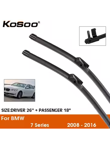 KOSOO For BMW 7 Series Car Wiper Blades E65 E66 E67 E68 F01 F02 F03 F04 G11 G12 730Li 730i 735i 740 
