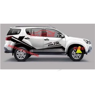 Cutting sticker car sticker isuzu mux striping sticker side decal mu-X suv