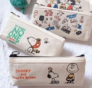 史努比Snoopy 帆布筆袋 可愛韓版ins 簡約 卡通 Charlie 初高中學生文具袋