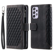 Lanyard Flip Leather Phone Case for Samsung Galaxy A15 A54 A34 A24 A14 A53 A73 A33 A23 A13 A52 A51 A50 Zipper Wallet Card Cover