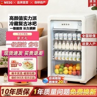 MESG Retro Ice Bar Household Small Mini Refrigerator Office Living Room Refrigerated Red Wine Tea Sp