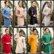 Renovated Men's Ao Dai BigSize Tafeta Fabric - Youthful - Wear CNY, Streetwear, Photography, Wedding
