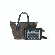 Louis Vuitton LV 棕老花 雙面 neverfull BB 肩背包