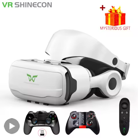 VR Glasses Virtual Reality 3D Headset Helmet For Android iPhone Smartphone Mobile Phone Game Wirth R