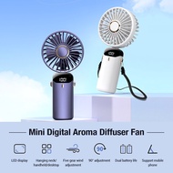Hailicare Portable USB Mini Fan Adjustable Mini Fan Cooling Fan 5 Speed Rechargeable Handheld Fan with Led Display