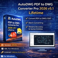 AutoDWG PDF to DWG Converter Pro 2026 v5.1 Full Version Lifetime For Windows 64-bit | PDF to AutoCAD