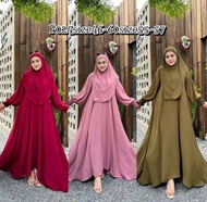 HOT ABAYA🔥JUBAH ABAYA WITH KHIMAR EXCLUSIVE/KHIMAR SET ABAYA/SET ABAYA MUSLIMAH IRONLESS SEKALI TUDU