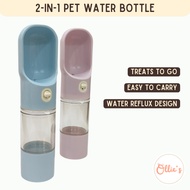 Ollie's 2-in-1 LARGE Pet Water Bottle Reflux Design Portable Light Blue Pink
