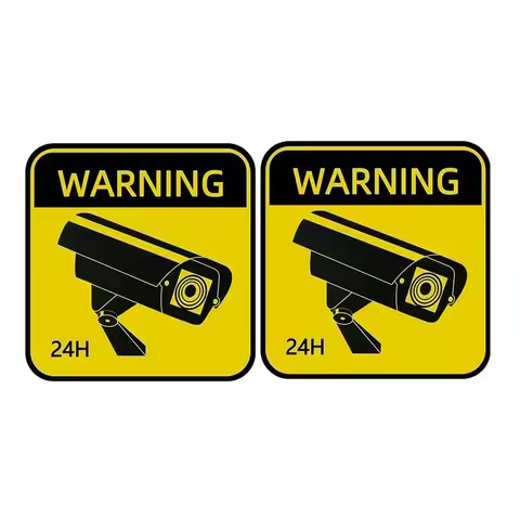 1Pc Creative CCTV Warning Car Decal Waterproof Sunproof 24H Surveillance Camera Window Bumper Sticke