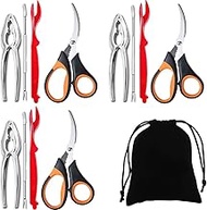 Artcome 13 Piece Seafood Tools Set for 3 People including 3 Crab ers, 3 Lobster Shellers, 3 Seafood 