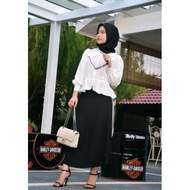 White Blouse & Skirt Set Blouse Putih Dengan Skirt