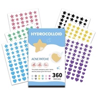 Large Size Combination Acne Sticker Star/heart/circle Colorful Acne 540/360/240 Hydrocolloid J9t4