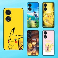 Pikachu Pokemon black border phone case for Oppo A98 5G