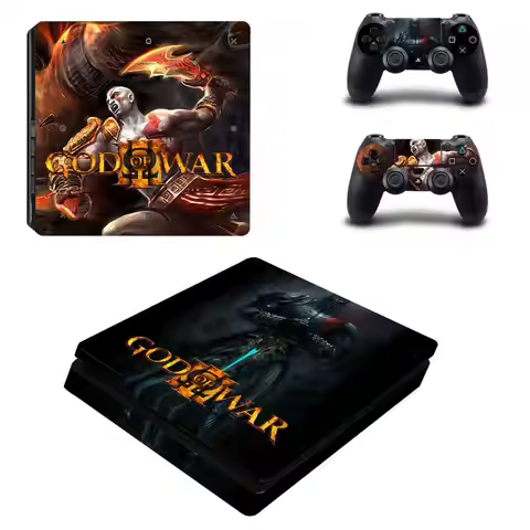 God of War PS4 Slim Stickers Play station 4 Skin Sticker Decals For PlayStation 4 PS4 Slim Console a