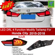 Mastersat HONDA City รุ่นปี 2015-18 Taillamp แบบA โคมไฟท้าย ไฟวิ่ง Led +ไฟเลี้ยว ในกันชน ตรงรุ่น วัส