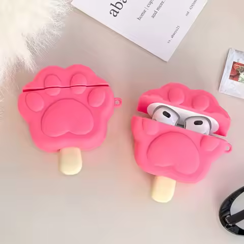 Cute Puppy Dog Paws Ice Cream Earpods Case for Apple Airpods 1 2 3 4 Pro 2 Wireless Earphone Cover C