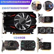【Unbeatable Prices】 Rx580 8g Computer Graphics 56bit Pci-E 3.0 X16 Dual Fan 6pin Cards Gt610/rx550/r