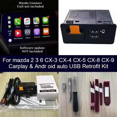 USB adapter Android Auto Apple CarPlay for Mazda 3 Mazda 6 Mazda 2 Mazda CX30 CX5 CX8 CX9 MX5 Mazda 
