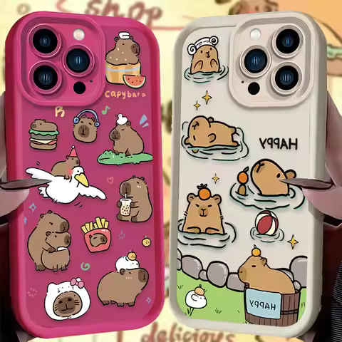Lovely Capybara Soft Phone Case For vivo Y28 Y03 Y17s Y19s Y100 Y78 Y36 Y27 Y16 Y77 Y75 Y35 Y22s Y02