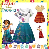 Encanto Mirabel Cosplay Costume Girl Dress Party Princess Dress Birthday Costume Kids Gift Bag Hallo
