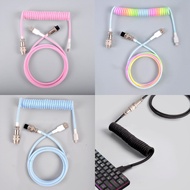 MatchaLand Official Coiled Aviator Cable V2 Mechanical Keyboard Type C USB Aviator Cable | MatchaLan