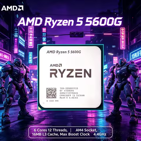 AMD Ryzen 5 5600G AMD R5 5600G CPU 6-Core 12-Thread 4.4GHz Unlocked Desktop Processor Socket AM4 Gam
