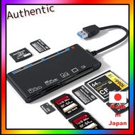 [Direct from Japan]Rocketek SD CF Card Reader USB 3.0 Micro sd Memory Card Reader Supports Read to 7 cards CF SD TF XD MS MicroSD Compatible for MacOS Windows Linux Chrome