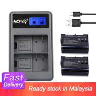 Aopuly 2pcs EN-EL15 EN15 EN EL15 Camera Battery and 1pcs battery Charger LCD USB Dual Charger For Ni