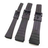 1PCS 12mm 14mm 16mm 18mm 20mm 22mm black color resin watch band watch straps man and woman wrist watch straps for casio bands -0145RWS