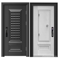 （Ready stock）Top Feelings Security Door Two-Color Security Door Entry Door Ventilation Breathable Door-Mounted Entrance Door Mother and Child Door Fingerprint Lock