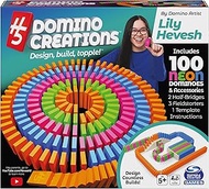 SPIN MASTER GAMES H5 Domino Creations 100-Piece Neon Set by Lily Hevesh, for Families and Kids Ages 