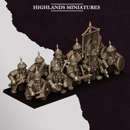 Sons of Marduk Warriors with Hand Weapons-of-Humanoid Dwarf/32mm scale 3D printed miniature HLM