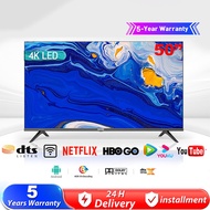 Smart TV 50'' Inch Android TV 4K UHD Slim Flat Screen EXPOSE Television LED TV With Bracket Android TV Built-In WiFiYouTubeMYTVNetflixHdmi 5 Years Warranty