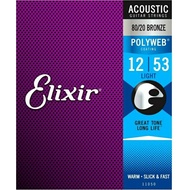 Elixir 11050 Polyweb Acoustic Guitar String 80/20 Bronze Light 12-53