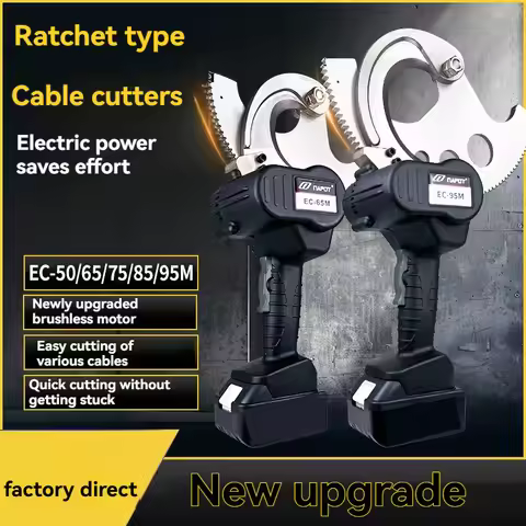 EC-50/65/85M rechargeable electric ratchet cable cutter handheld 18V 5.0AH lithium battery copper al
