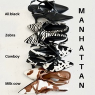 (แนะนำ+1ไซส์) step to store Manhattan 1.5 นิ้ว - รองเท้าส้นสูง รองเท้าส้นสูงผู้หญิง