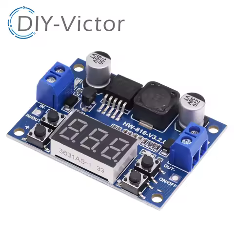 LM2596 3A DC-DC Step-down Adjustable Power Supply Buck Module LM2596S With LED Voltmeter display dig