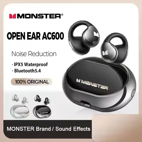 Monster AC600 Earclip Design Wireless Bluetooth Earphone High Quality Noise Reduction HD Call Earbud