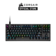Corsair K60 RGB PRO TKL Tenkeyless Optical-Mechanical Gaming Keyboard - Corsair OPX Switch (Black/Wh
