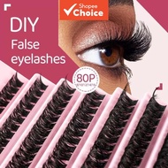 Professional 80D D-Curl Volume Eyelash Clusters Kit 8-16mm for 3D Wispy DIY Extensions Eyelash Exten