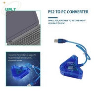 UM.T USB Dual Player Converter Adapter Cable For PS2 USB Game Controller