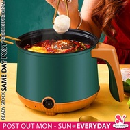 《 𝗖𝗘𝗥𝗔𝗠𝗜𝗖 》 Mini Electric Cooking Pot LISHIDAI Steam Non Stick Rice Cooker 1.8L Steamboat Periuk Nas